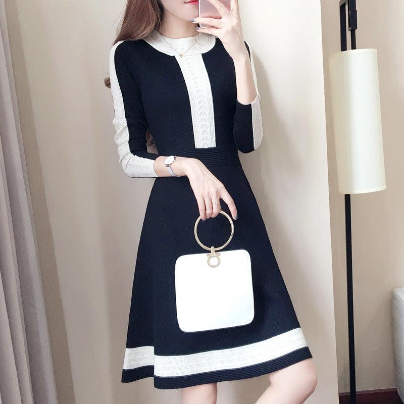 【Dress】配色ワンピース　W10114