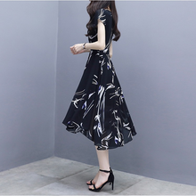 画像をギャラリービューアに読み込む, 【Dress】新入荷～レディース人気ｖネックロング丈イレギュラー半袖OL通勤花柄ワンピース  Z-5424
