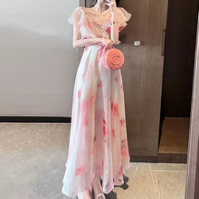 画像をギャラリービューアに読み込む, 【Dress】フェミニン人気カシュクール夏マキシ丈花柄ワンピース　Z-5513
