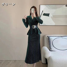 画像をギャラリービューアに読み込む, 【Dress】フェイクレイヤードワンピース　W10387
