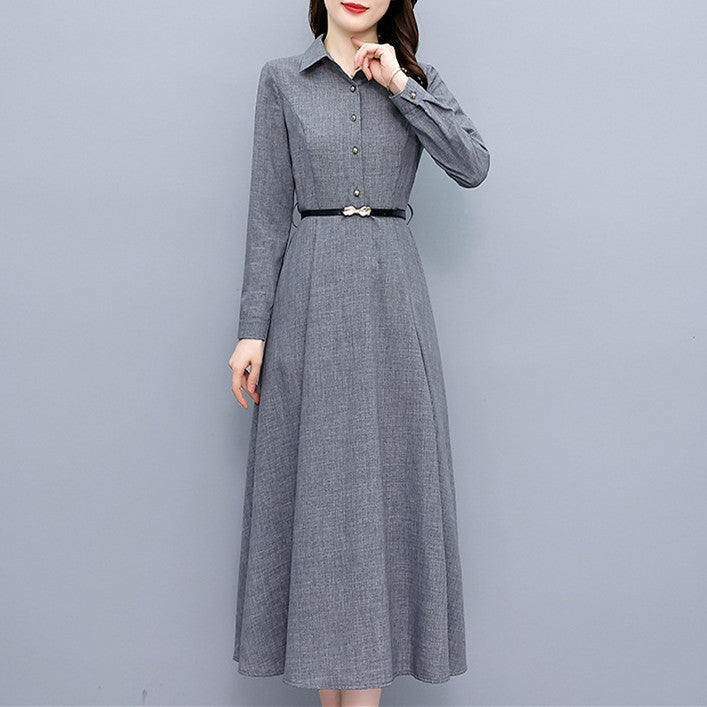 【Dress】大人シンプルシャツワンピース   W8622