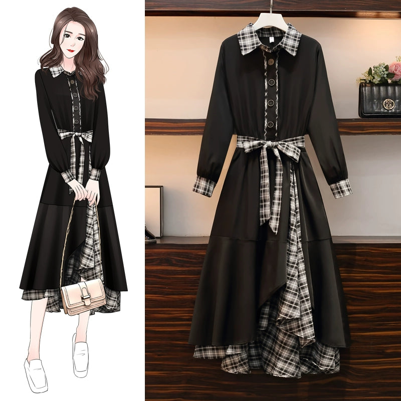 【Dress】イレギュラーシャツワンピース      W8160