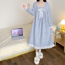 画像をギャラリービューアに読み込む, 【Roomwear】レース切替ルームワンピース　W9251
