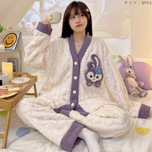 画像をギャラリービューアに読み込む, 【Roomwear】新入荷～柔らかい開襟パジャマ温かいルームウェア　Z-6202
